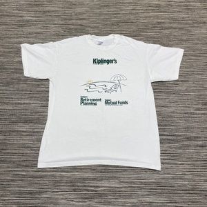 Vintage Kiplinger's Gildan Ultra Cotton White T-Shirt